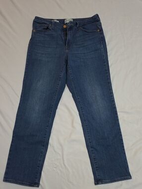 Universal Thread Dark Blue High Rise Slim Straight Leg Jeans